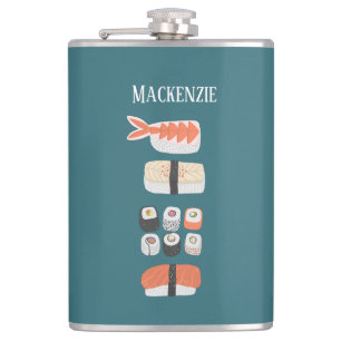Sushi Personalized Hip Flask