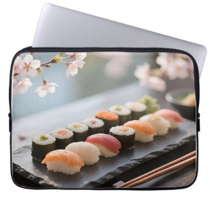 Sushi Platter Cherry Blossom Laptop Sleeve
