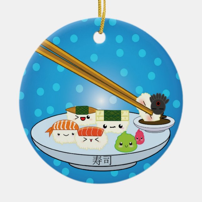 Sushi Platter DBL Sided Ornament (Front)