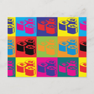 Sushi Pop Art Postcard
