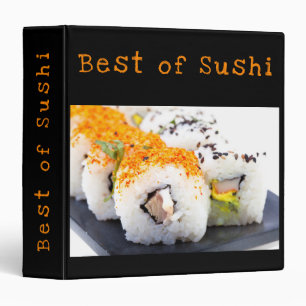 Sushi Recipes modern personalized Binder