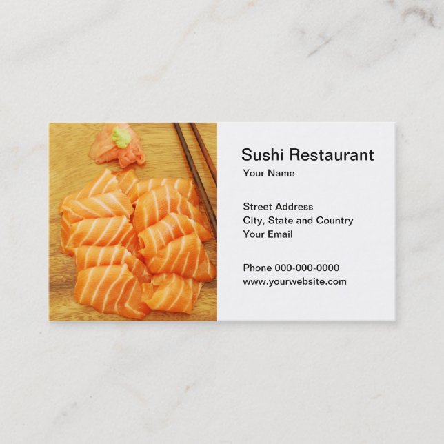 Sushi Restaurant Business Card (Front)