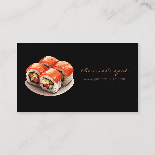 Sushi Restaurant Sushi Chef Carte de visite (Devant)