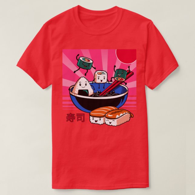 Sushi Retro Fun  T-Shirt (Design Front)
