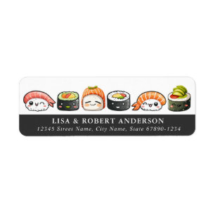 Sushi Return Address Labels