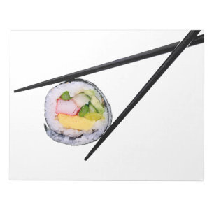 Sushi Roll & Chopsticks - Customized Template Notepad