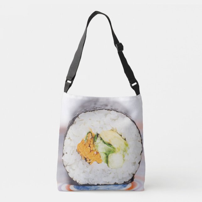 Sushi roll Fish and rice Crossbody Bag (Back)