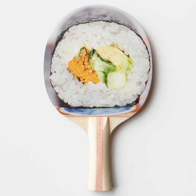 Sushi roll Fish and rice Ping Pong Paddle (Front)