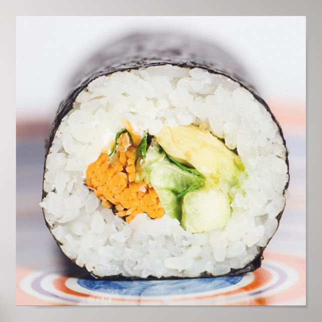 Sushi roll Fish and rice Poster (Front)
