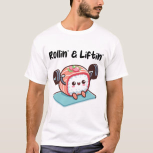 Sushi Roll Lifting Weights T-Shirt
