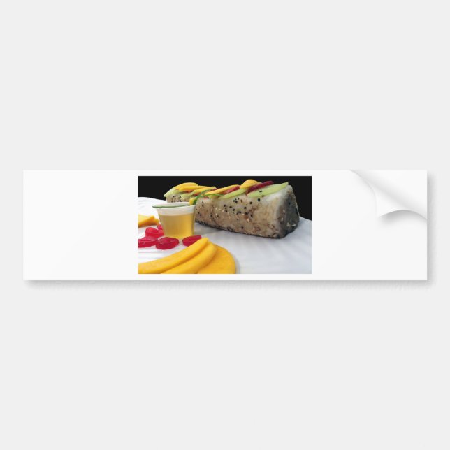 Sushi Roll Sushi Mango Rice Japanese Food Asian Bumper Sticker (Front)