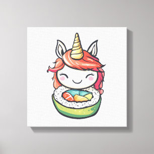 Sushi Roll Unicorn (1) Canvas Print