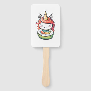 Sushi Roll Unicorn (1) Hand Fan