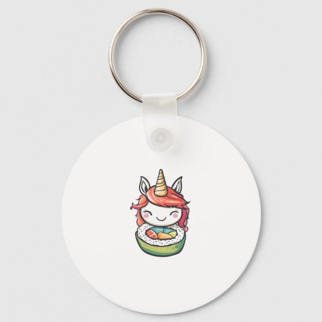 Sushi Roll Unicorn (1) Keychain (Front)