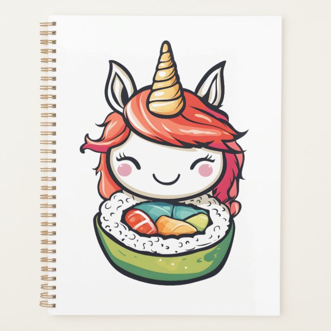 Sushi Roll Unicorn (1) Planner (Front)