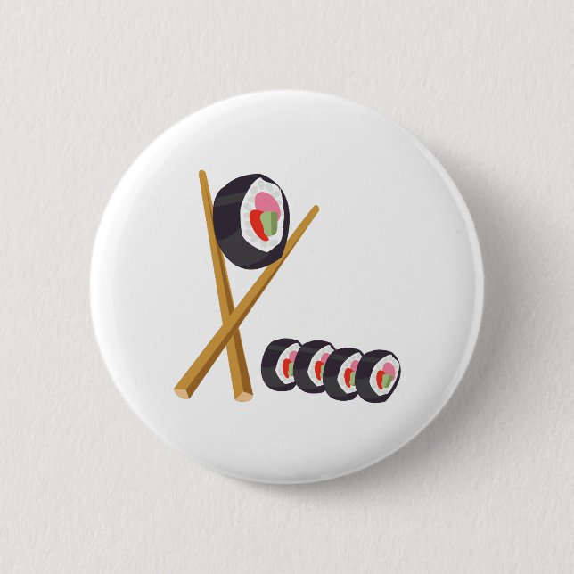 Sushi Rolls 2 Inch Round Button (Front)