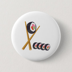 Sushi Rolls 2 Inch Round Button