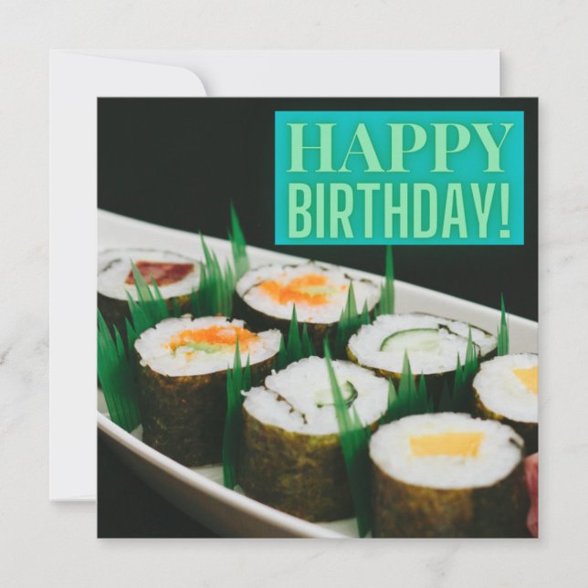 Sushi Rolls Bonne carte d'anniversaire (Devant)