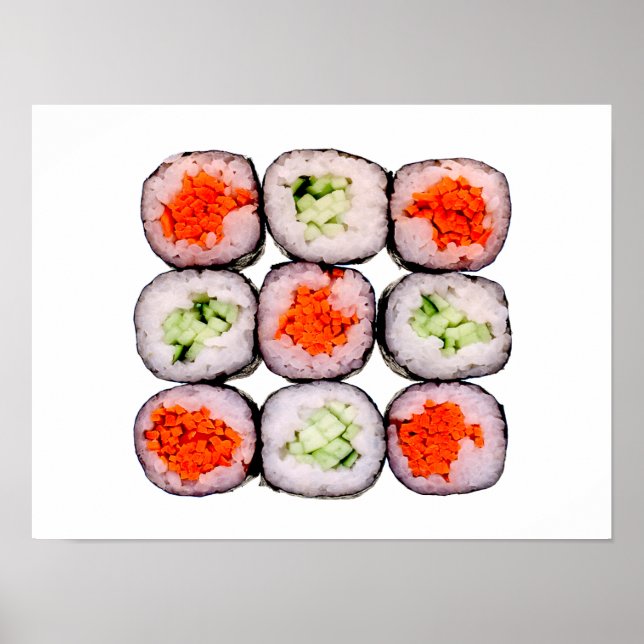 Sushi Rolls Japanese Food Template Poster (Front)