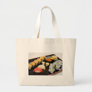 Sushi Rolls Sesame Ginger Wasabi Japan Kitchen Large Tote Bag