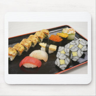 Sushi Rolls Sesame Ginger Wasabi Japan Kitchen Mouse Pad
