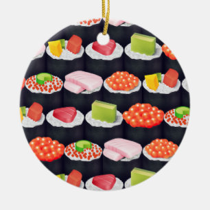 sushi rolls xmas christmas ornaments