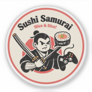 Sushi Samurai & Gaming Humour "Roll with It!" 