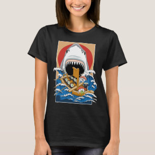 Sushi Shark Attack Illustration T-Shirt