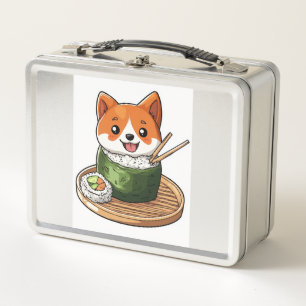 Sushi Shiba � Funny Food Dog Metal Lunch Box
