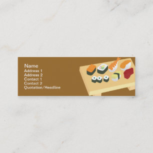 Sushi - Skinny Mini Business Card