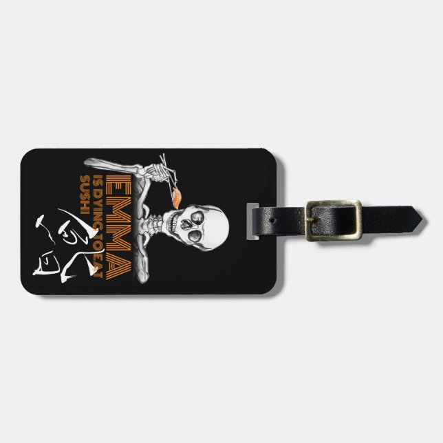 SUSHI skull Luggage Tags (Front Horizontal)