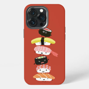 Sushi Stack - A Kawaii Tower of Sushi Characters iPhone 13 Pro Case