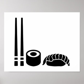 Sushi sticks sashimi poster