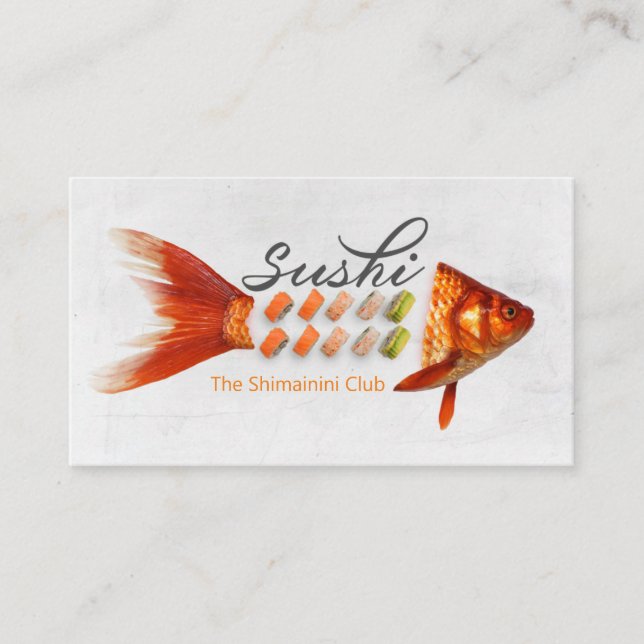 Sushi store, Sushi business, Sushi delivery Business Card (Front)
