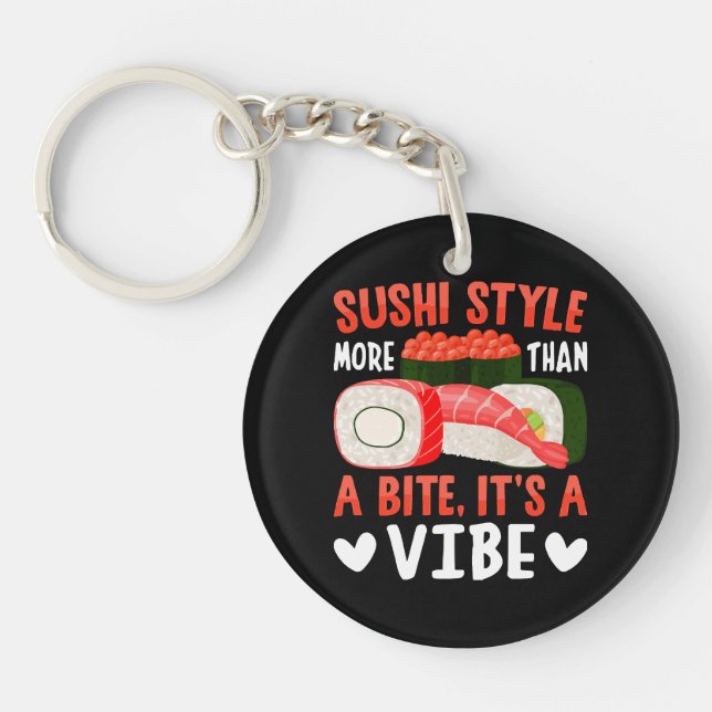 Sushi Style More Than a Bite Keychain (Front)