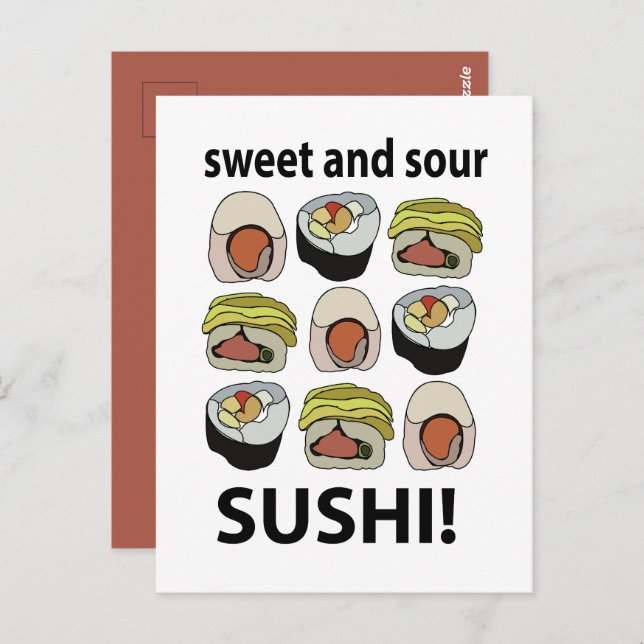 Sushi Sweet and Sour Sushi Postcard (Front/Back)