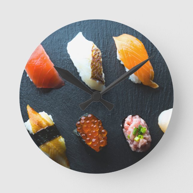 Sushi Symphony – Slate Grip Wall Clock (Front)