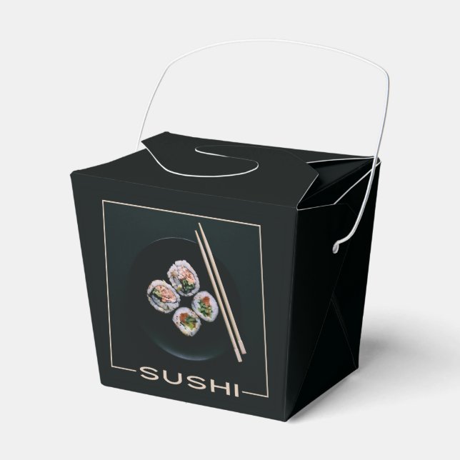 Sushi take-out favour boxes (Front Side)