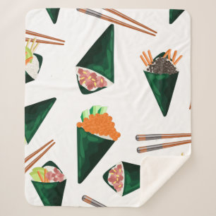 sushi temaki sherpa blanket