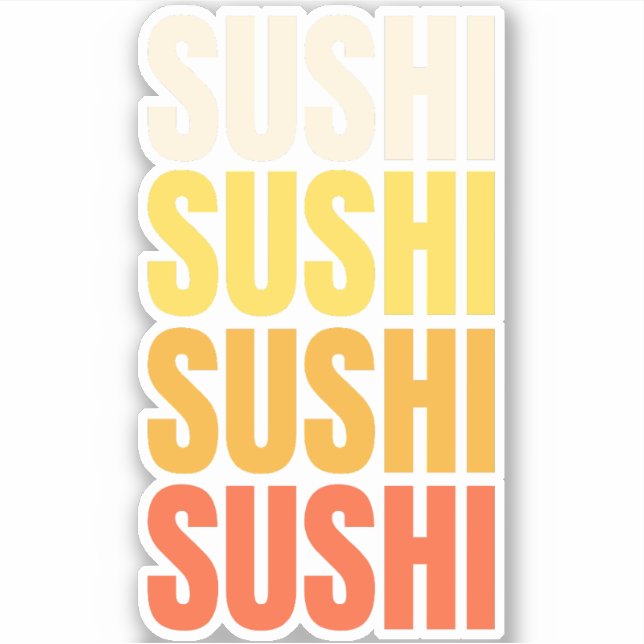 Sushi text design (Front)