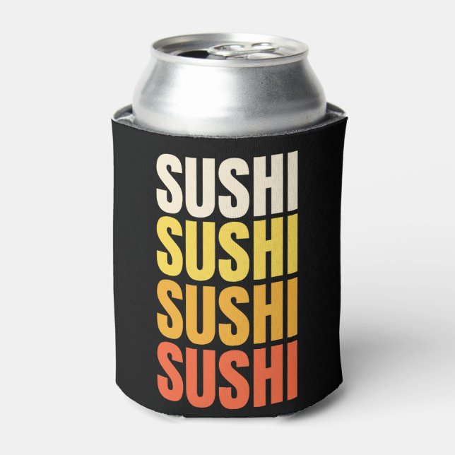Sushi text design can cooler (Can Front)