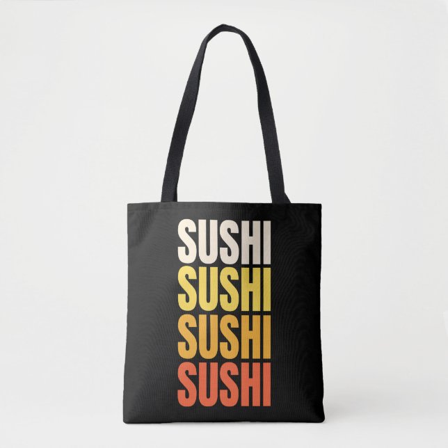 Sushi text design tote bag (Front)