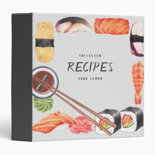 Sushi Theme Recipe Binder