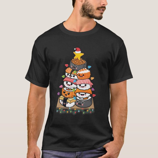 Sushi Tree Japanese Food Lover Xmas Gifts T-Shirt (Front)
