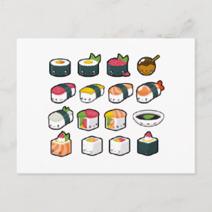 Sushi Variety Postcard