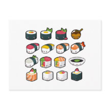 Sushi Variety Postcard