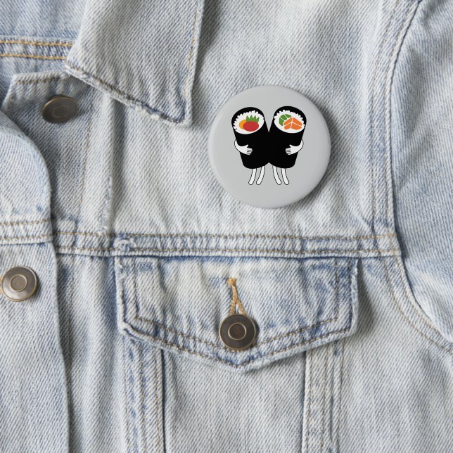 Sushi Waltz 2 Inch Round Button (In Situ)