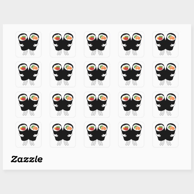 Sushi Waltz  Square Sticker (Sheet)