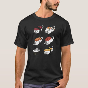 Sushi White Cat Pet T-Shirt