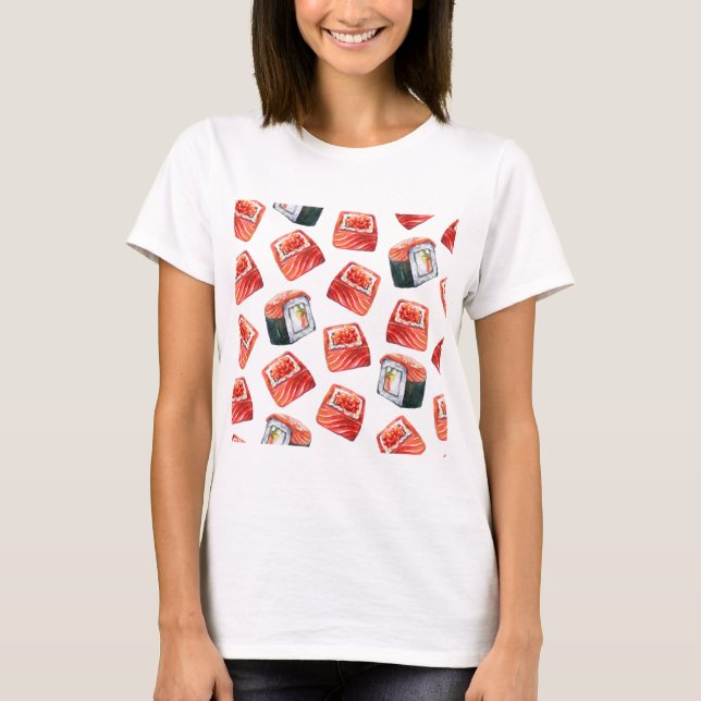 Sushi with salmon - Syake-maki T-Shirt (Front)